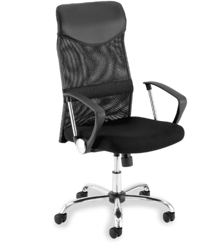 Fauteuil de bureau NORBERT, avec accoudoirs, noir