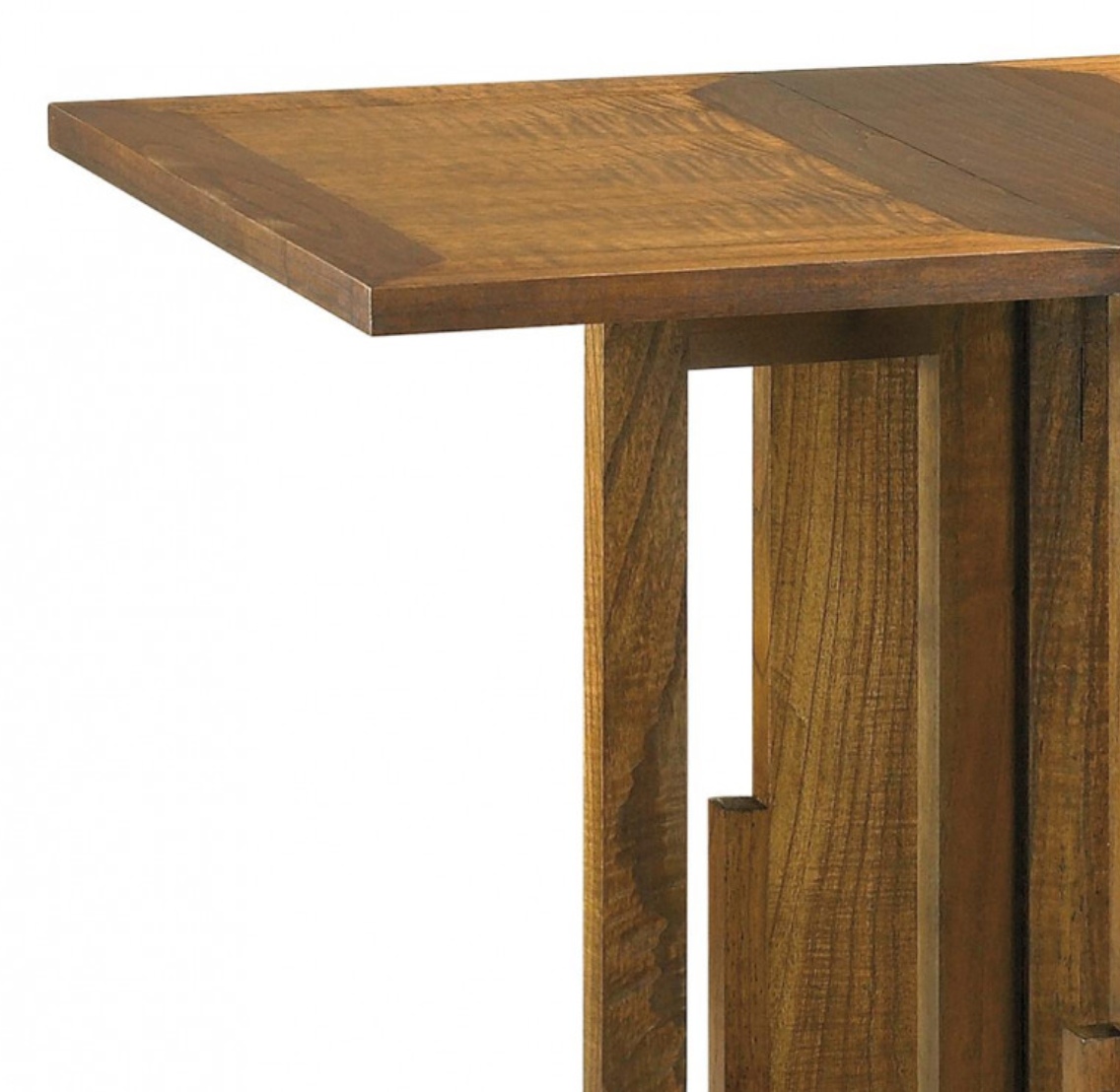 Table à Manger Pliable - Bois Bronze Marron