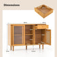 Buffet Cuisine en Bambou - Armoire de Rangement