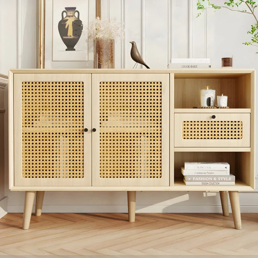 Commode Buffet Bahut Avec 3 Portes Coulissantes