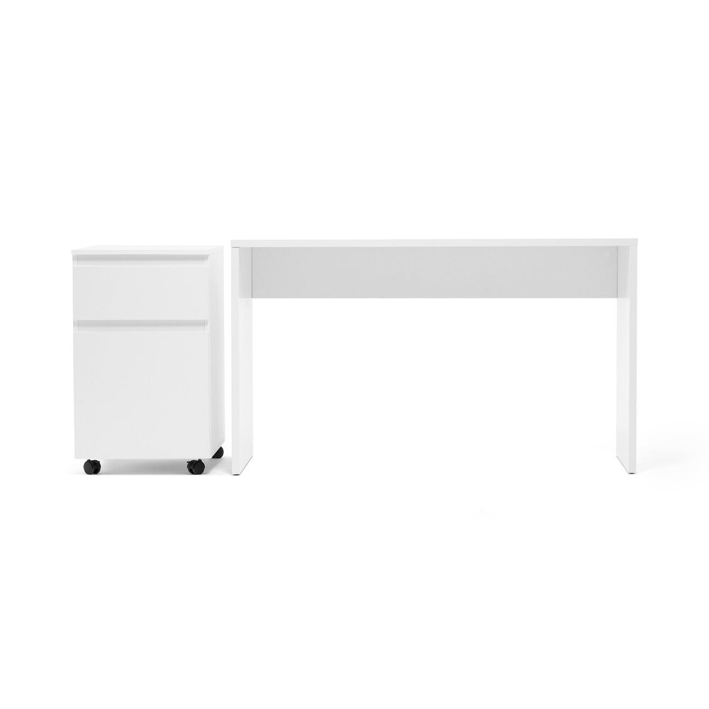 Bureau avec Caisson - 1 Porte - 130x54x75 cm