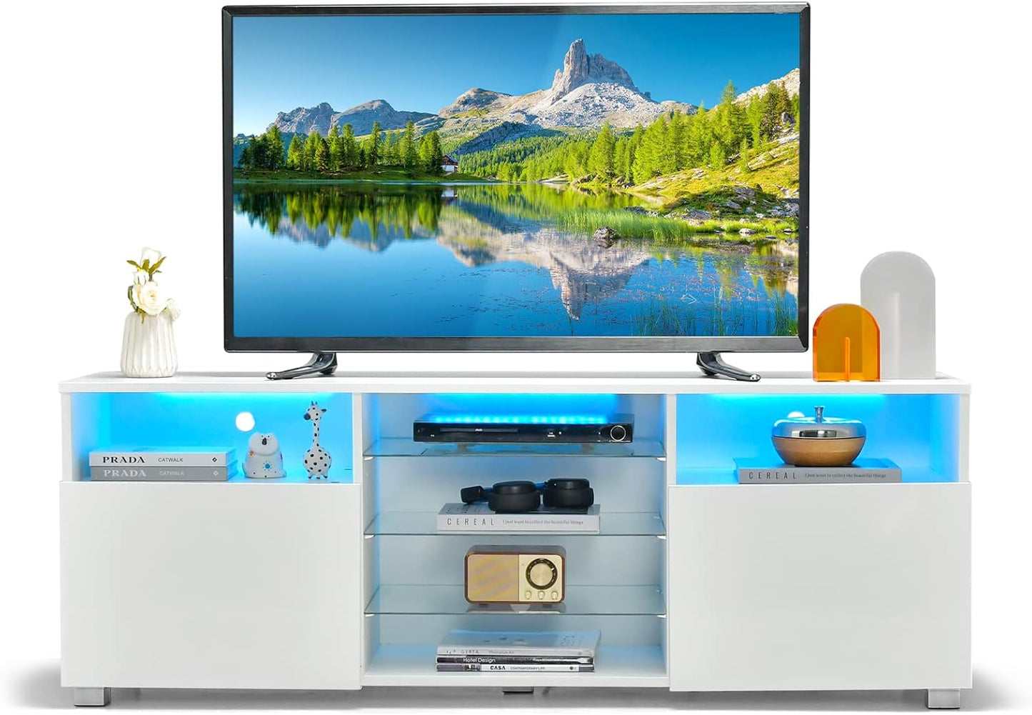 Meuble TV avec Éclairage LED - 20 Couleurs