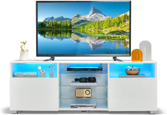 Meuble TV avec Éclairage LED - 20 Couleurs