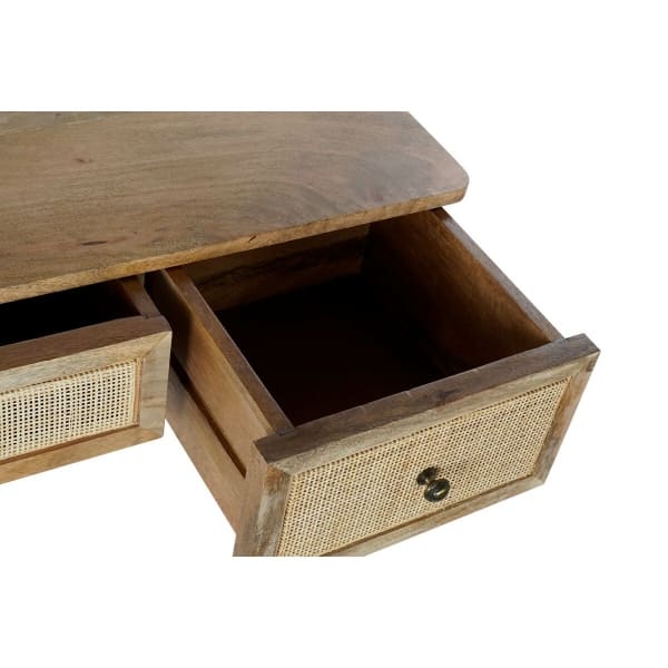 Bureau Cannage de Rotin et Bois de Manguier