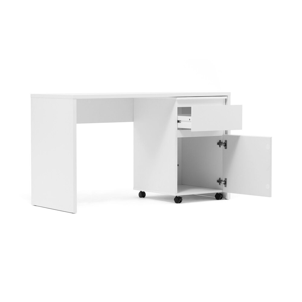 Bureau avec Caisson - 1 Porte - 130x54x75 cm