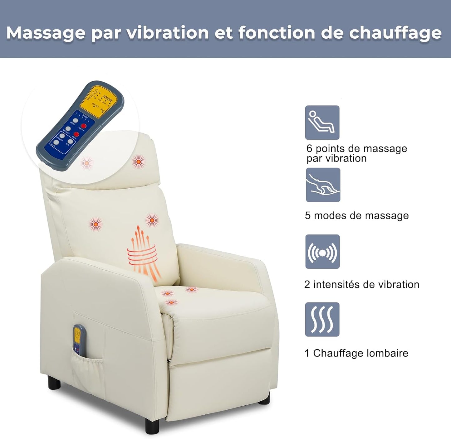 Fauteuil Relaxation Massage Inclinable