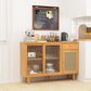 Buffet Cuisine en Bambou - Armoire de Rangement