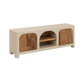 Meuble TV en MDF - Effet Béton et Bois d'Acacia