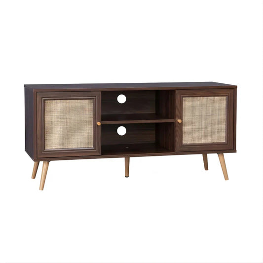 Meuble TV Scandinave en Cannage - 120 cm - BOHÈME