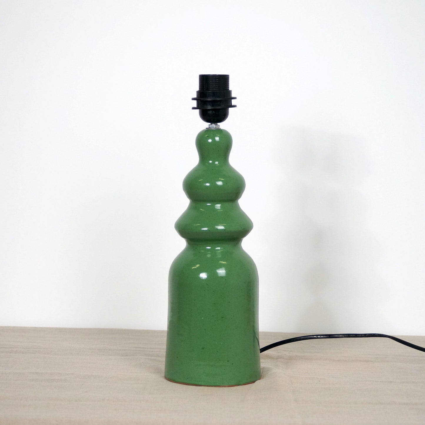 Pied de Lampe en Terre Cuite - Vert