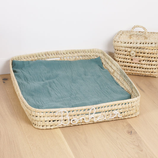 Panier à Langer en Feuilles de Palmier - Bonheur