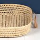 Panier à Langer en Feuilles de Palmier et Anses Cuir