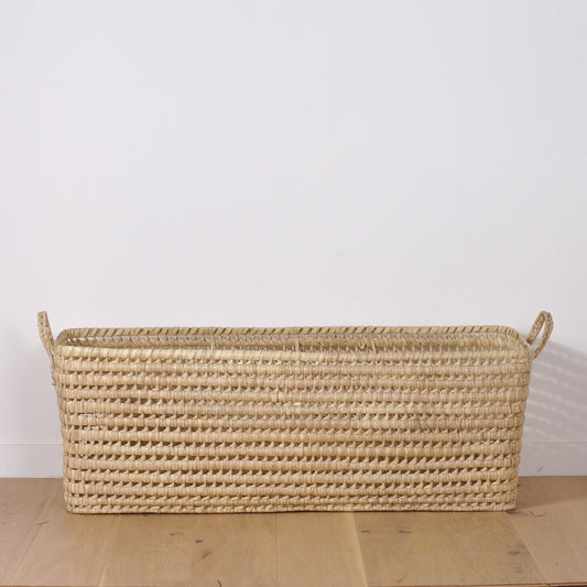 Panier de Rangement en Feuilles de Palmier 100cm