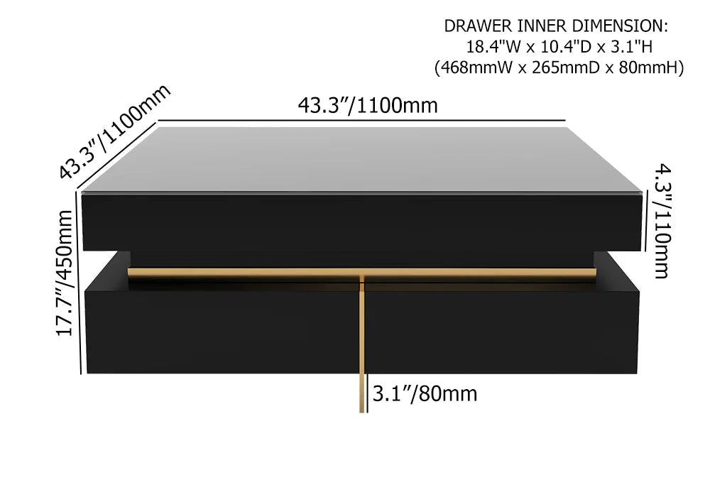 Meuble TV Extensible Rectangulaire Moderne