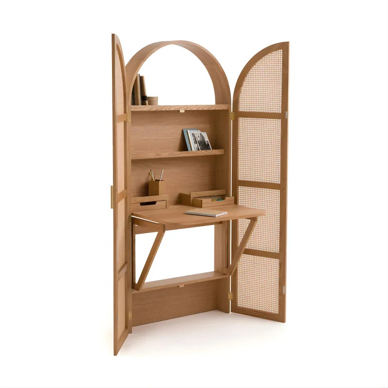 Bureau Armoire Rotin