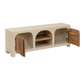 Meuble TV en MDF - Effet Béton et Bois d'Acacia