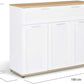 Buffet 100 cm - 3 Portes et 1 Tiroir Blanc